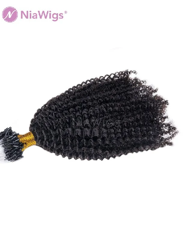 4B 4C Micro Loop Extension Afro Curly Microlinks Human Hair Extensions For Black Women