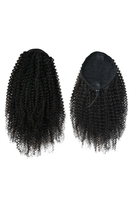 Nicole 4a Burmese Kinky Curly Drawstring Ponytail