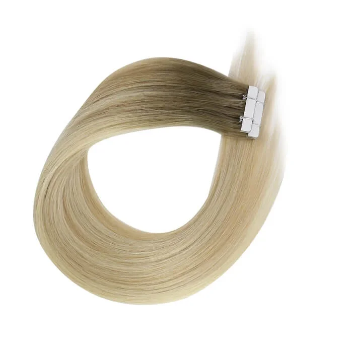 【US】Moresoo Virgin Injection Tape in Human Hair Extensions Balayage Blonde (#8/27/60)