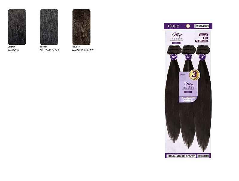 OUTRE MY TRESSES PURPLE LABEL 100% UNPROCESSED NATURAL STRAIGHT 3 BUNDLES