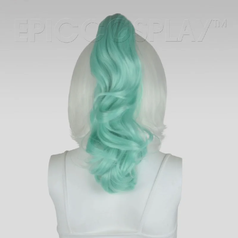 20"" Mint Green Wavy Curly Ponytail Clipon