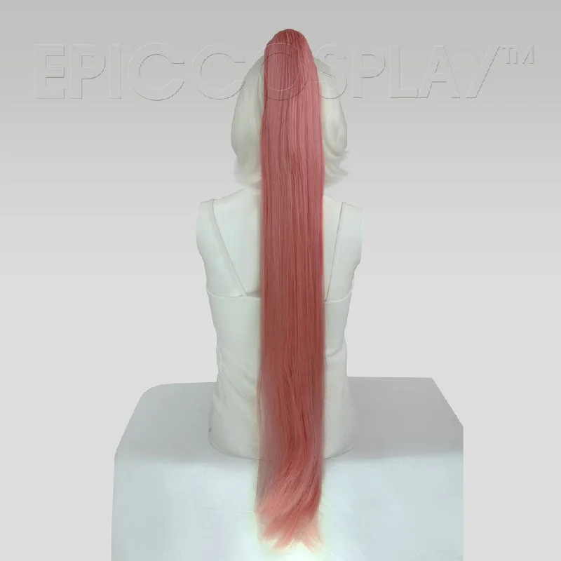 35"" Princess Dark Pink Mix Straight Ponytail Clipon