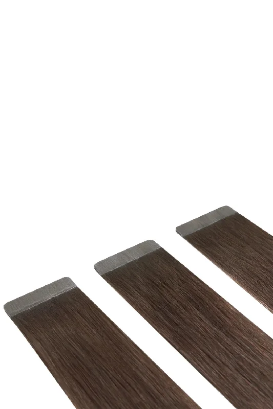 Remy Royale Double Drawn Tape Hair Extensions - Dark Brown (#3)