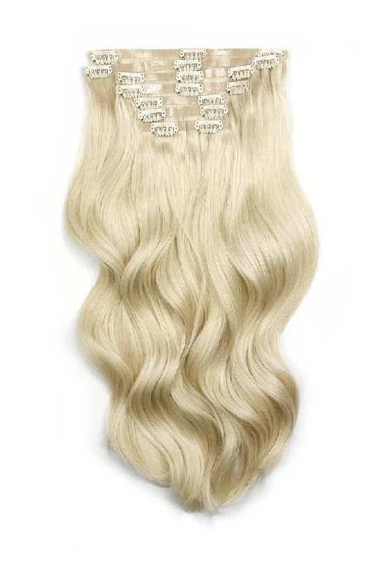 Remy Royale Seamless Clip ins - Lightest Blonde (#60)