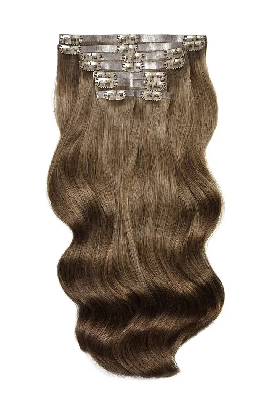 Remy Royale Seamless Clip ins - Medium Ash Brown (#8)