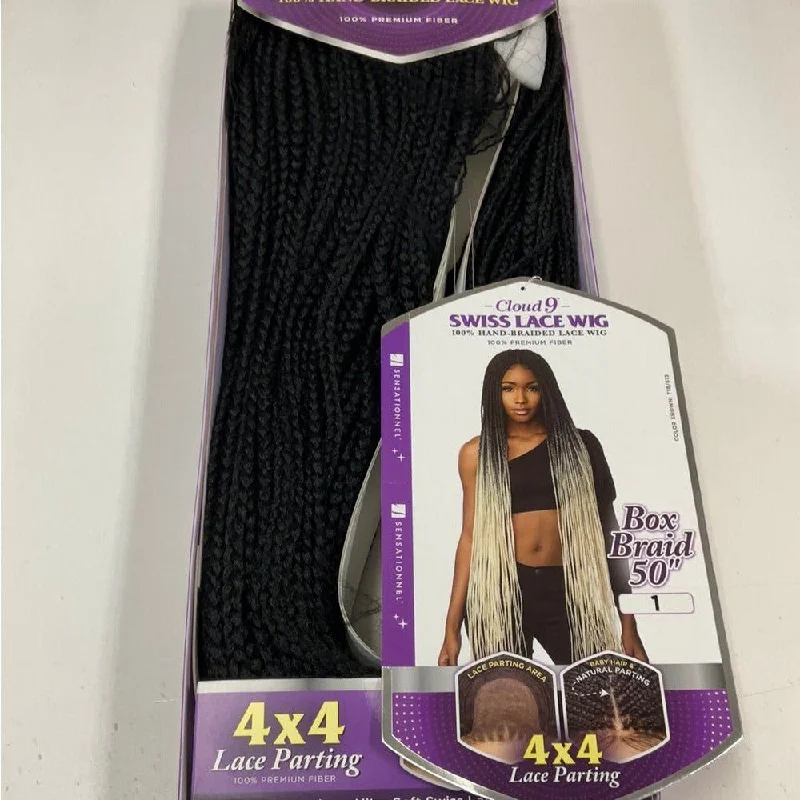 Sensationnel Cloud 9 4x4 Braided Lace Wig - 4x4 Box Braid 50""