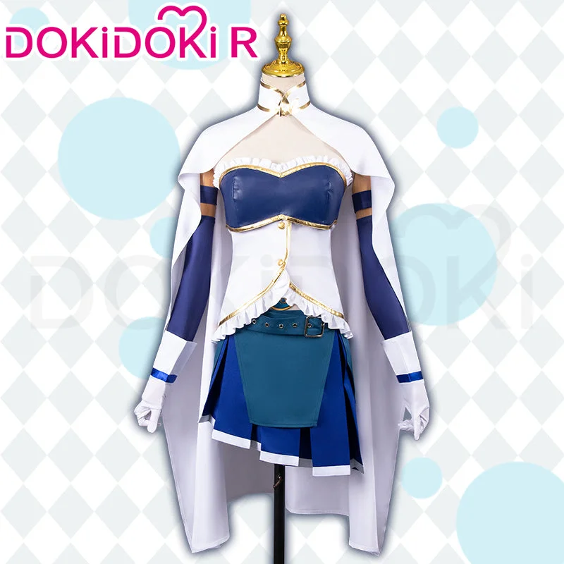 【In Stock】【Size L-2XL】DokiDoki-R Anime Cosplay Costume Blue White Battle Dress