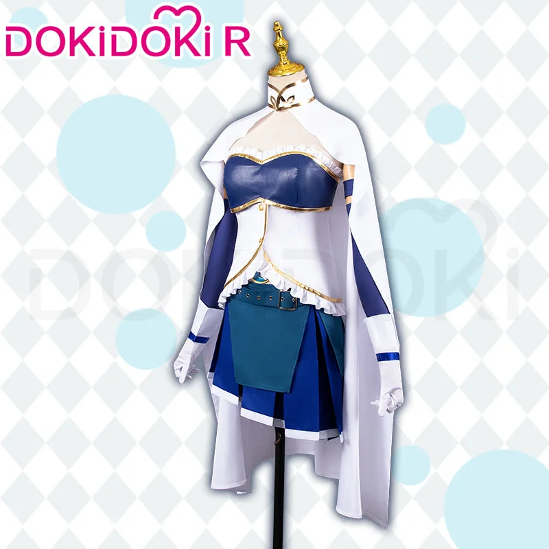 【In Stock】【Size L-2XL】DokiDoki-R Anime Cosplay Costume Blue White Battle Dress