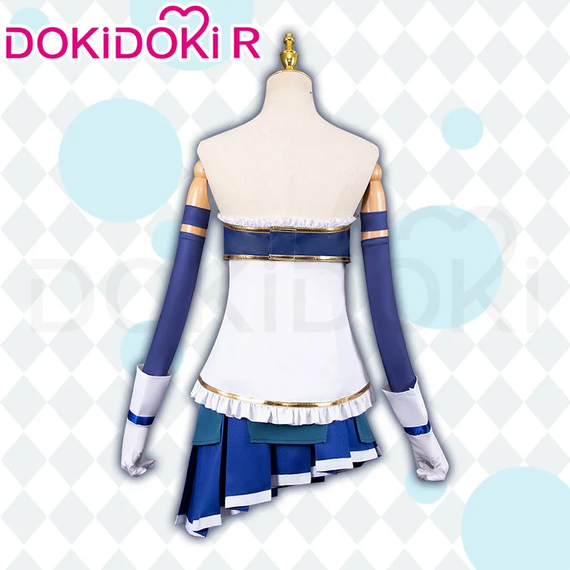 【In Stock】【Size L-2XL】DokiDoki-R Anime Cosplay Costume Blue White Battle Dress