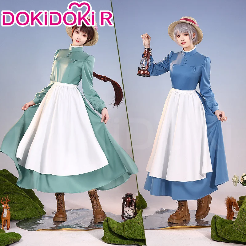 【Ready For Ship】【Size S-3XL】DokiDoki-R Movie Cosplay Costume Dress Blue Green