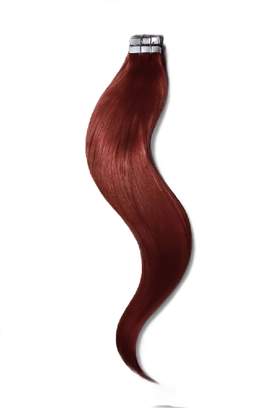 Tape in Remy Human Hair Extension - Deep Red