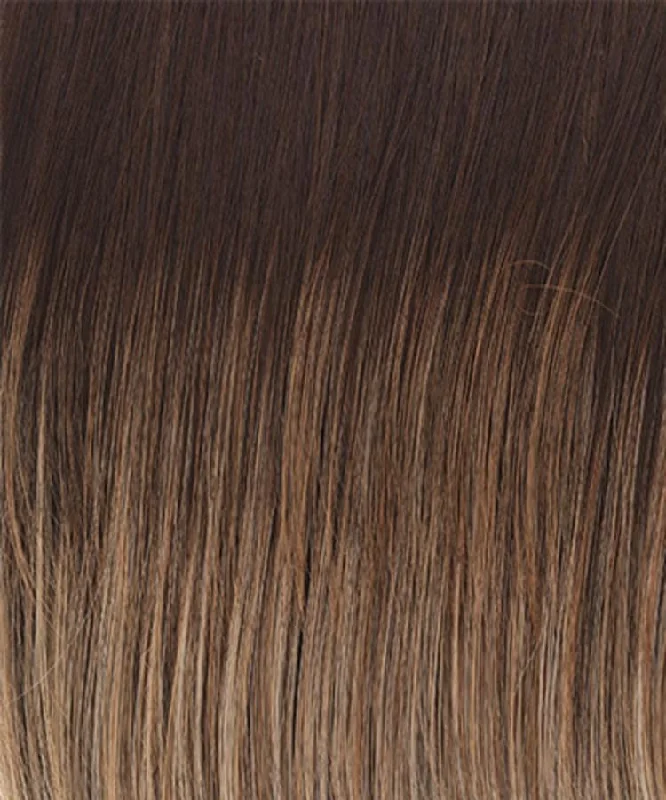 SS12/22 Shaded Cappuccino | Light Golden Brown with Cool Blonde highlights all over, Dark Brown roots