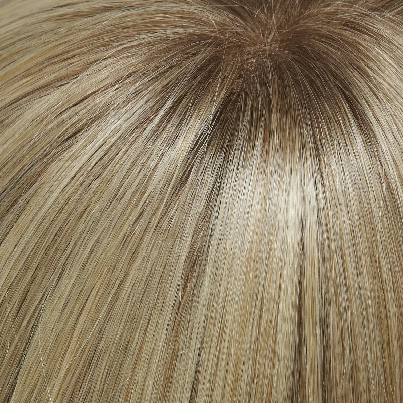 24B613S12 | Shaded Butter Popcorn | Med Natural Ash Blonde & Pale Natural Gold Blonde Blend and Tipped, Shaded w/ Lt Gold Brown