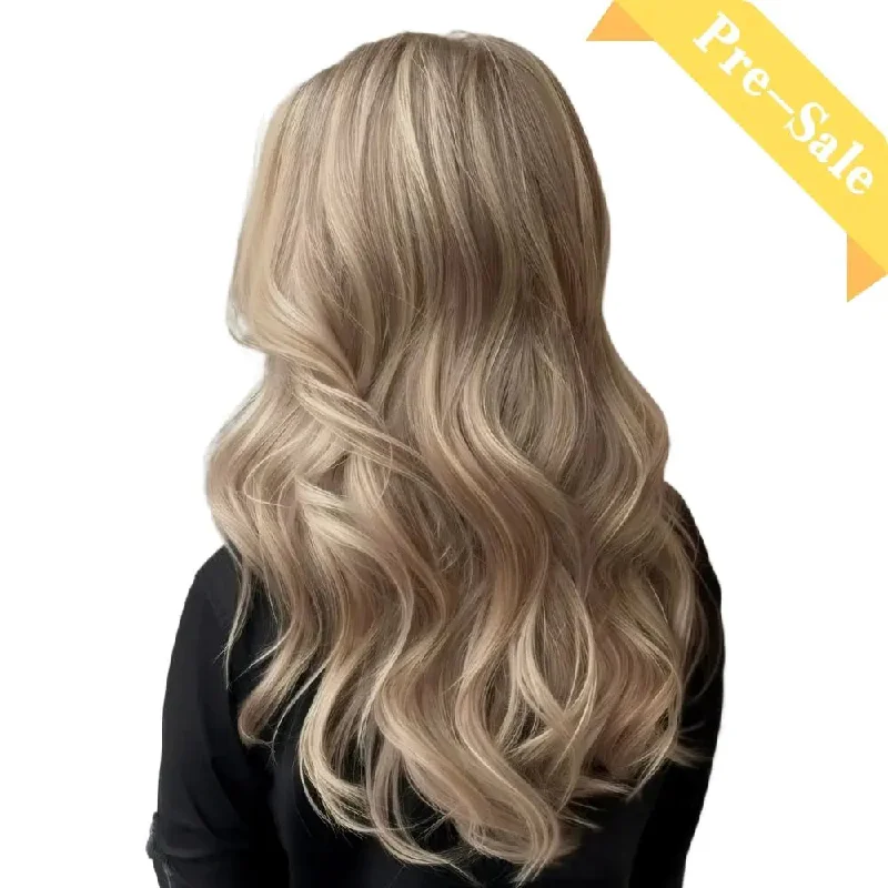 [Pre-sale]Virgin Human Hair Invisible PU Thinning Hair Fill-Ins with Blonde Highlights #P18/613