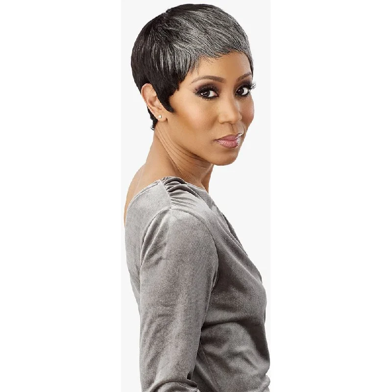 Sensationnel Empire Human Hair Salt & Pepper Full Wig - Evie