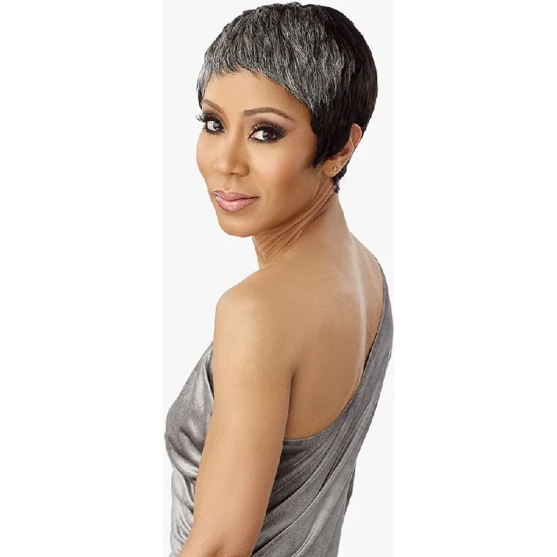 Sensationnel Empire Human Hair Salt & Pepper Full Wig - Evie