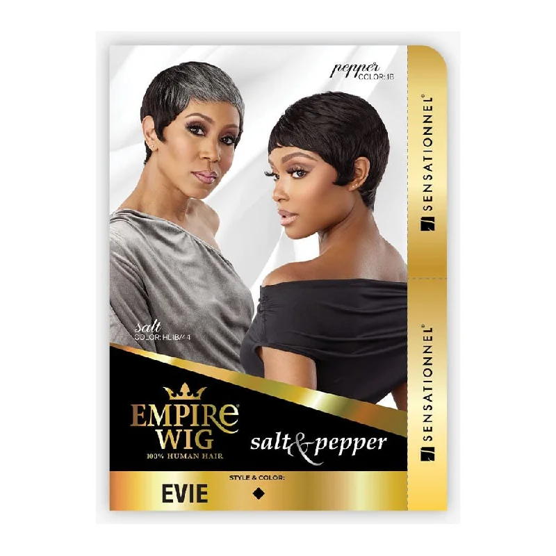 Sensationnel Empire Human Hair Salt & Pepper Full Wig - Evie