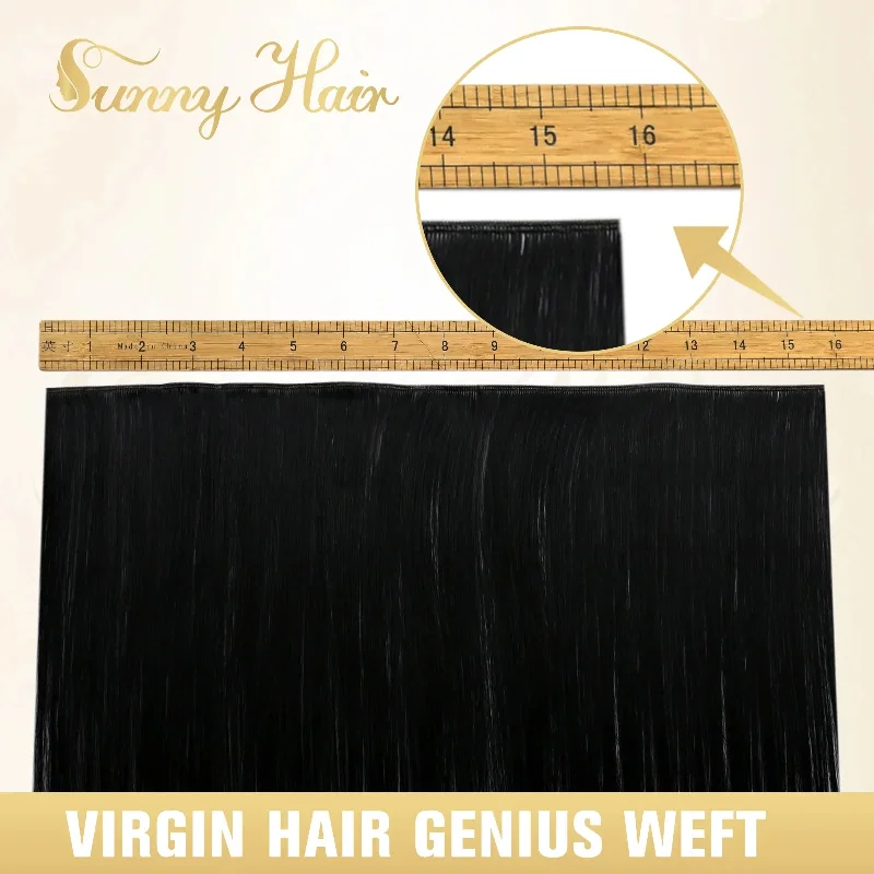 [USA Only] Sunny Hair Genius Weft Hair Extensions Virgin Hair Balayage Brown #4/8/4/22/800